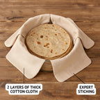 Pure Cotton Roti Mate Cloth Round Roti Cover (51  51 Cm 1 Pc)