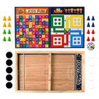 Wooden Board Game Set  Ludo Snakes  Ladders And Desktop Football (3-in-1)