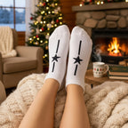 White Star Pattern Low-cut Socks (1 Pair)
