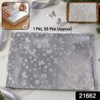 Decorative Silver Gift Wrapping Paper Sheets (1 Packet Approx 20 Pcs)