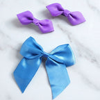 Elegant Satin Ribbon Bow Hair Clips Set (3 Pc)