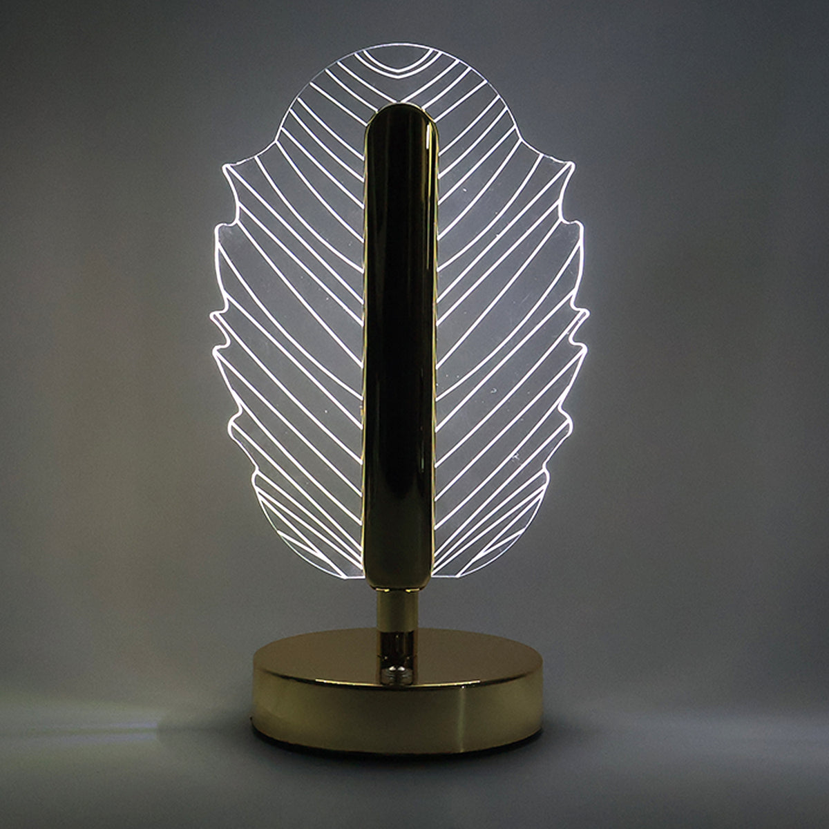 Premium Leaf Shape Crystal Table Lamp (1 Pc)