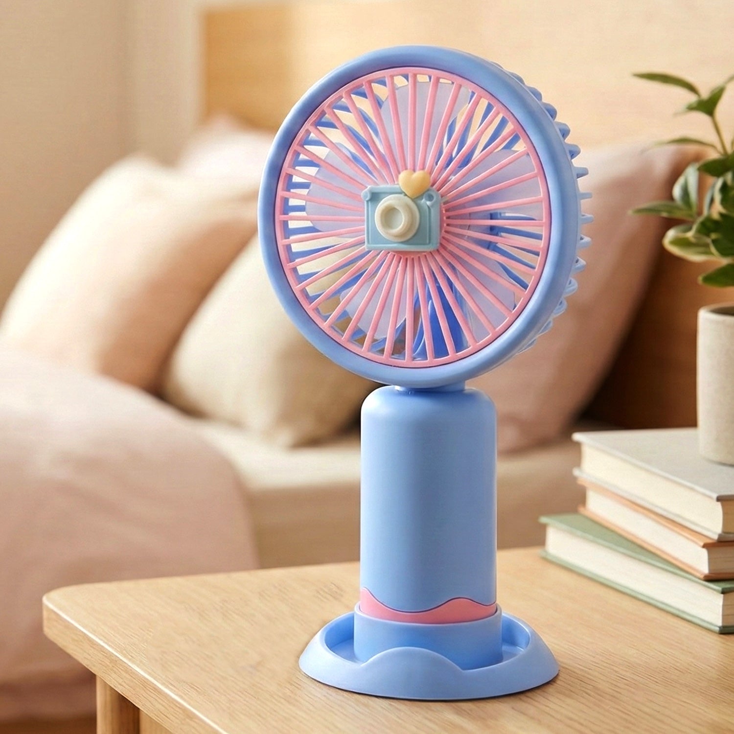 Dual-use Rechargeable Mini Handheld  Table Fan (1 Pc)