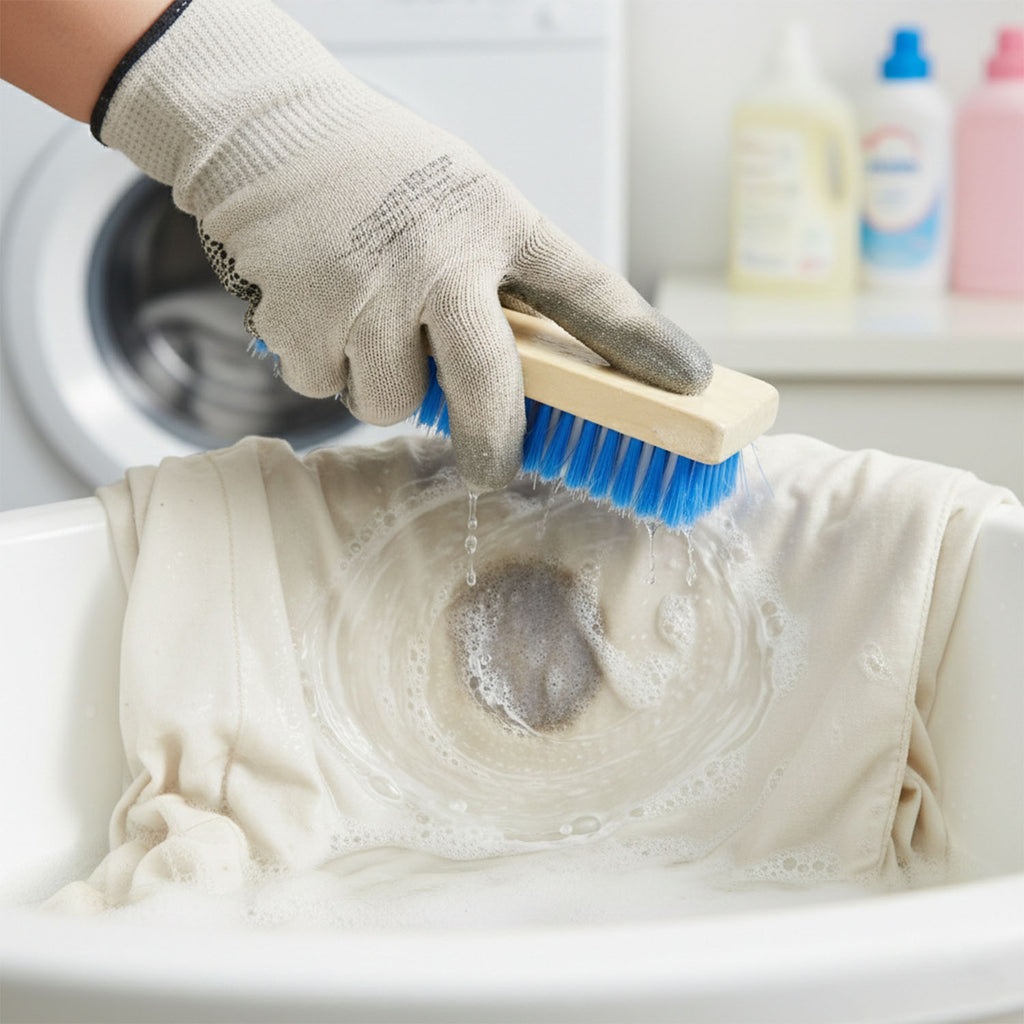 Heavy Duty Wooden Handle Hard Bristle Cleaning Scrub Brush (1 Pc)