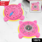 2-in-1 Navigation  Direction North-south Compass With Clock (1 Pc)