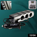 Triple 3 Way Car 12v Lighter Socket Splitter Usb Charger Power Adapter