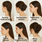 Metal Hair Clips Set (10 Pcs Set)