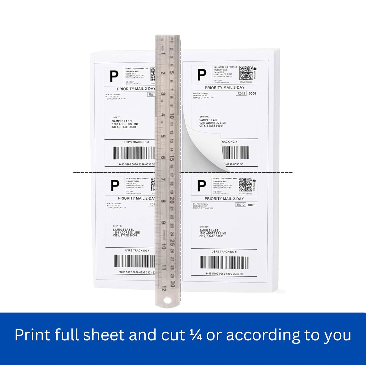 Oddy Self-adhesive Label Sheets  A4 Full-sheet Labels (100 Sheet)