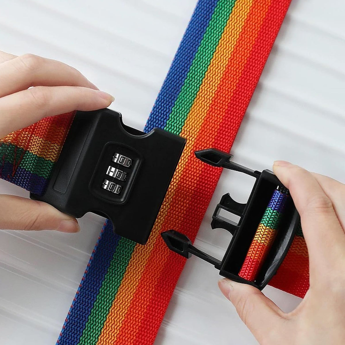 Heavy-duty Rainbow Webbing With 3-digit Code Lock