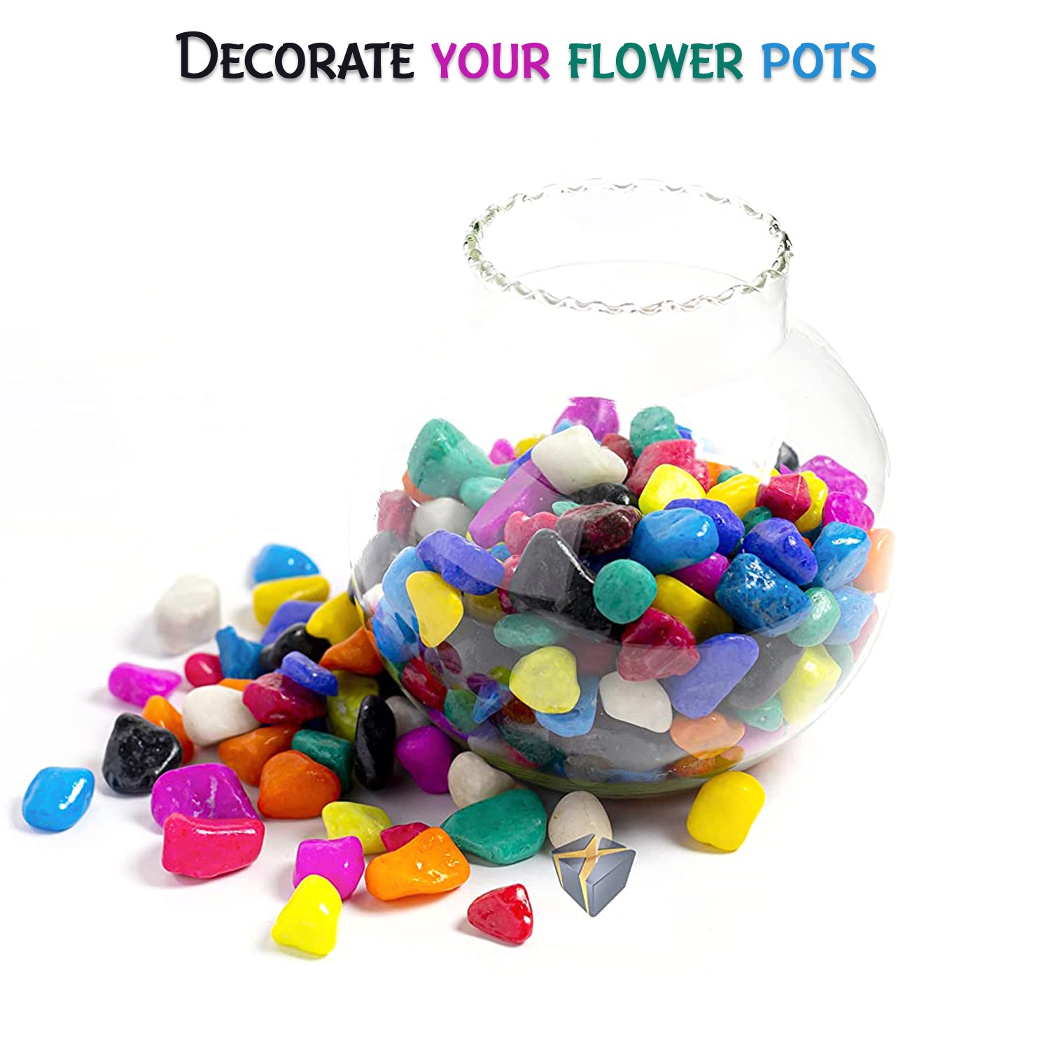 4979 Decorative Stones And Pebbles For Garden Vase Fillers Multicolor.