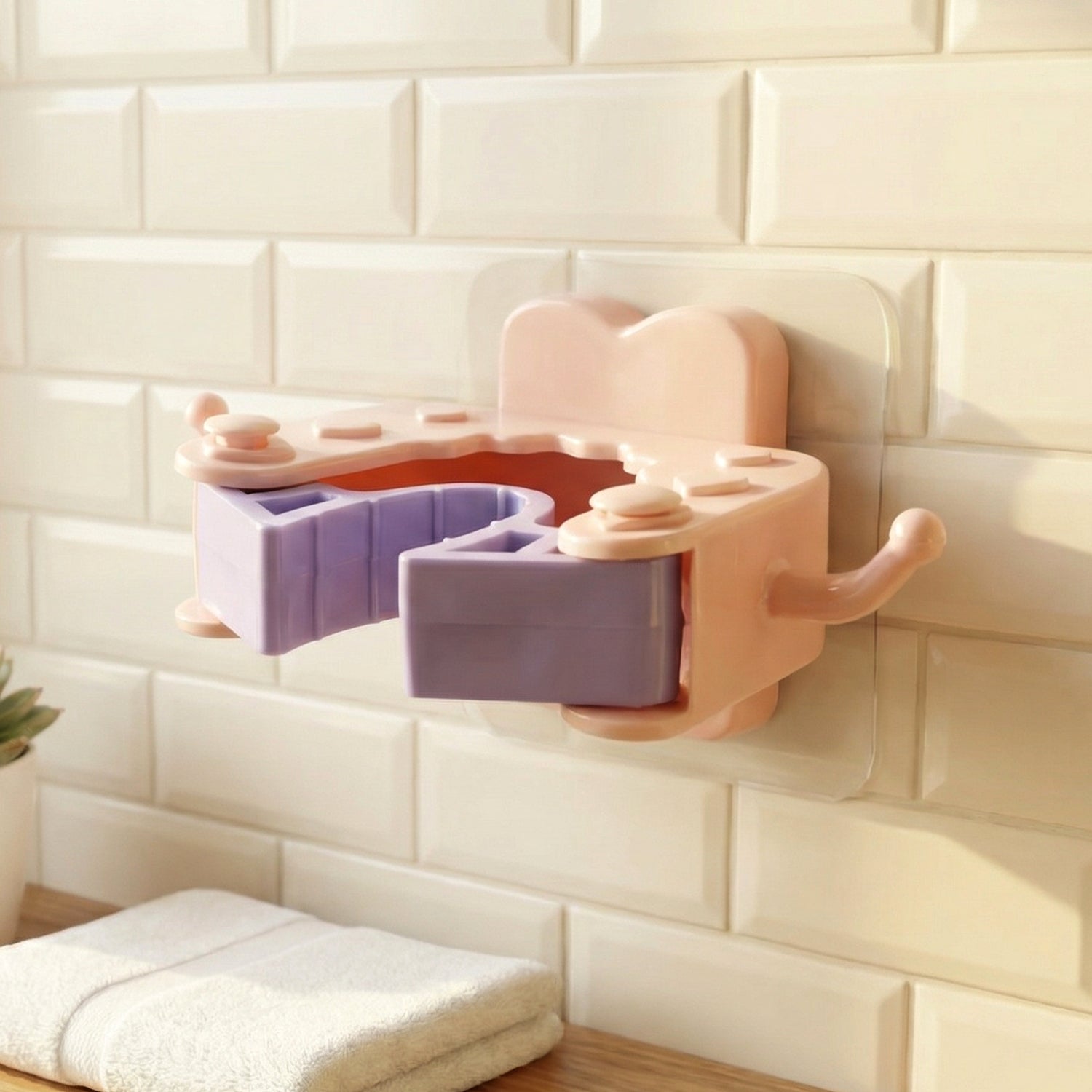 Wall Mounted Broom  Mop Holder Clips (4 Pc Set)