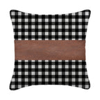 Pillow Covers Leather  Cotton Cushion Covers (15  15 Inch  1 Pair  2 Pc)