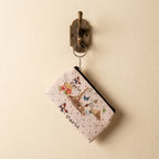 Small Paris Print Zipper Coin  Stationery Pouch (1 Pc)
