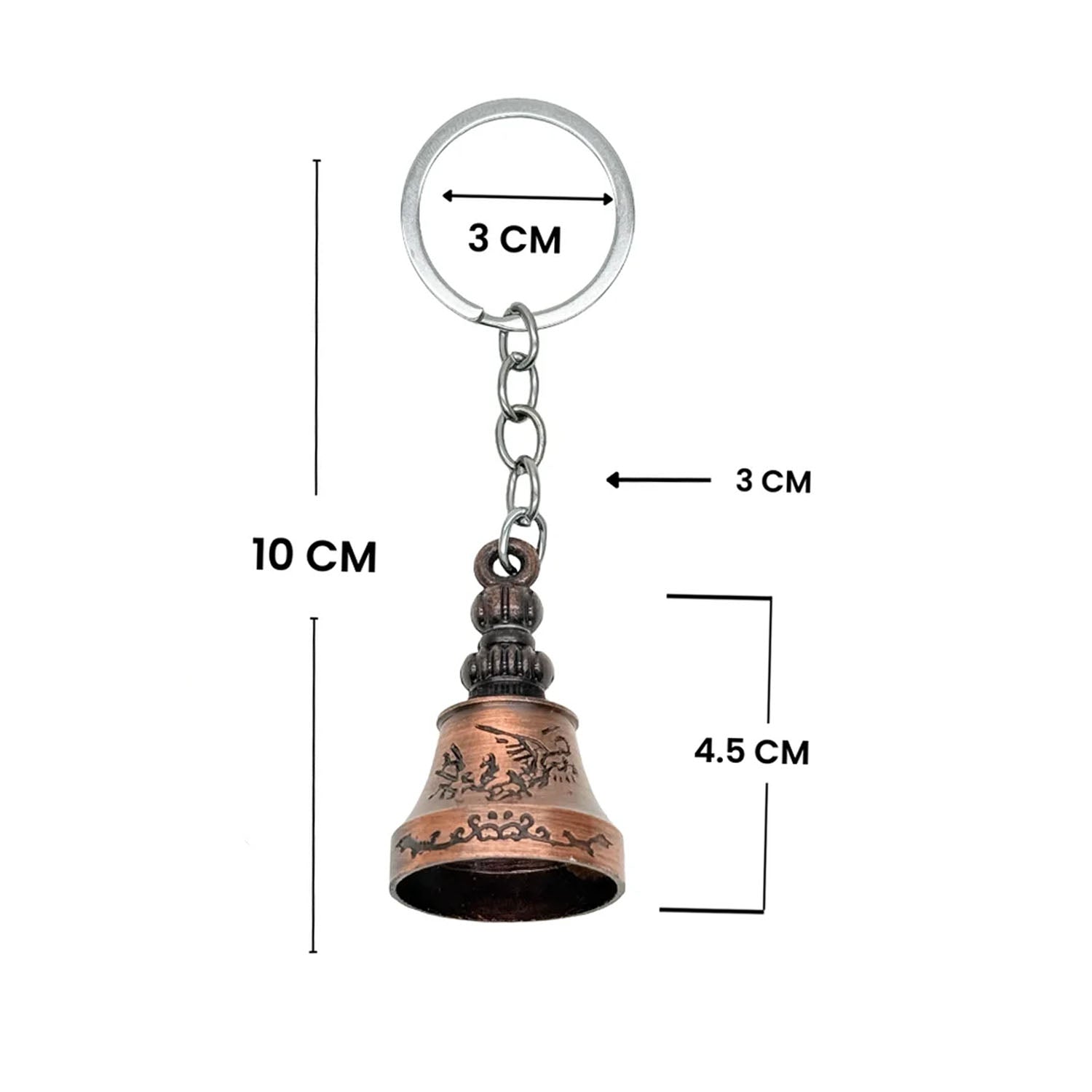 Bell Shape Mini Metal Keychain (1 Pc)