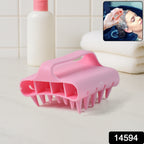 Scalp Massager Shampoo Brush Soft Silicone Hair Washing Comb With Handle