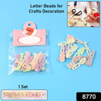 Alphabet Letter Beads Set For Craft Decoration (1 Set)