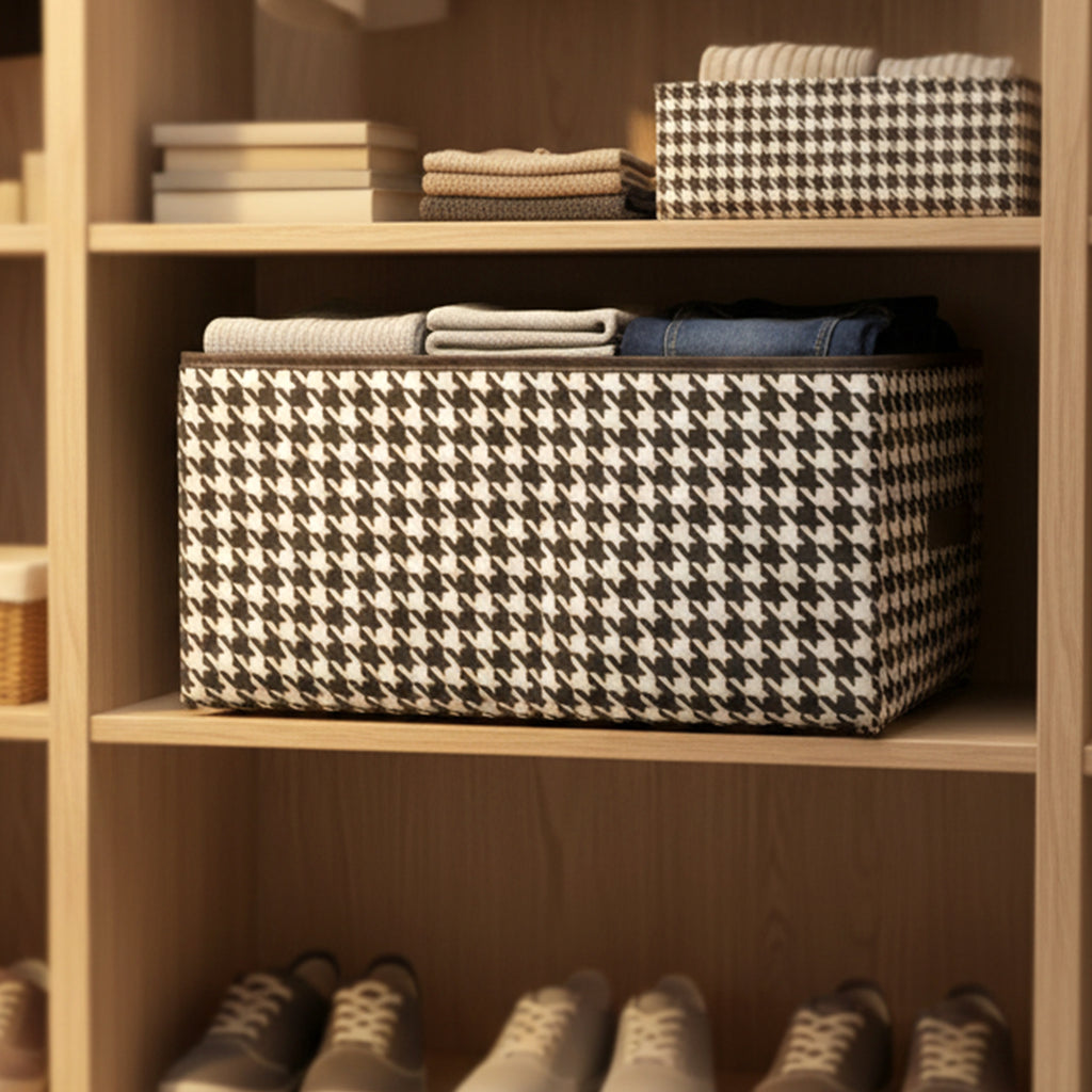 Foldable Fabric Storage Basket Organizer Box (1 Pc 40x28cm)