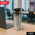 Apex Stainless Steel Gym Shaker Bottle And Spring (1000ml  1 Pc)