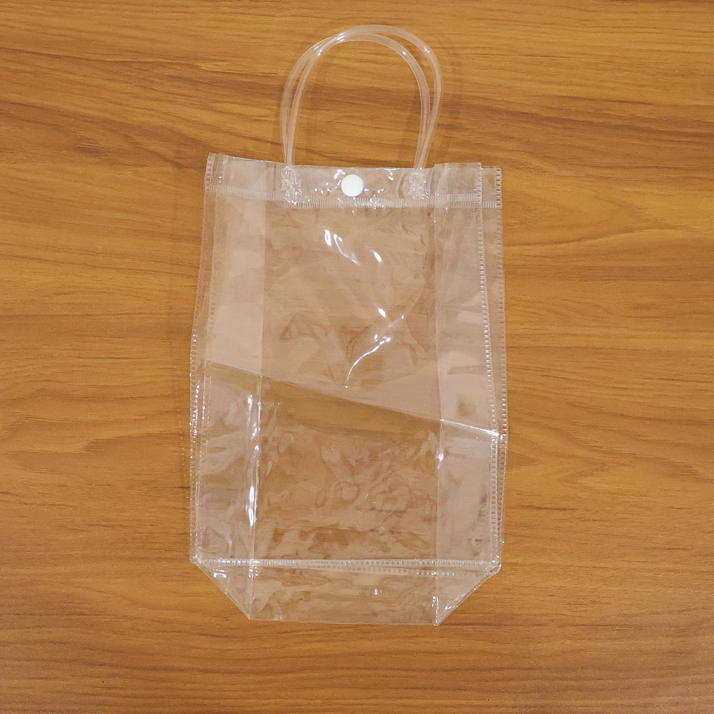 Transparent Pvc Carry Bag (1 Pc 22 X 16 Cm)