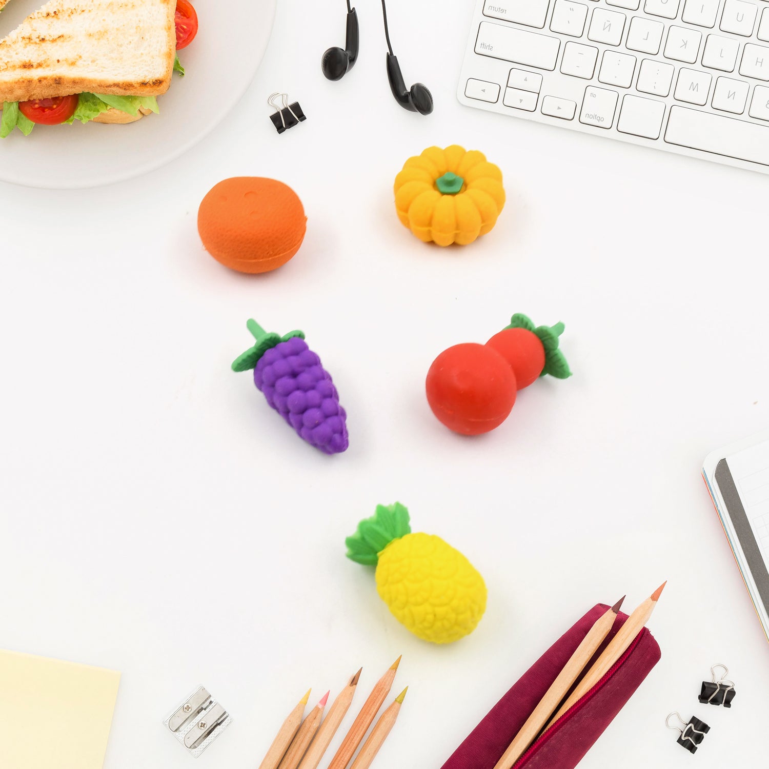 18033 3d Mix Design Fancy  Stylish Colorful Erasers Mini Eraser Creative Cute Novelty Eraser For Children Different Designs Eraser Set For Return Gift Birthday Party School Prize (1 Set)
