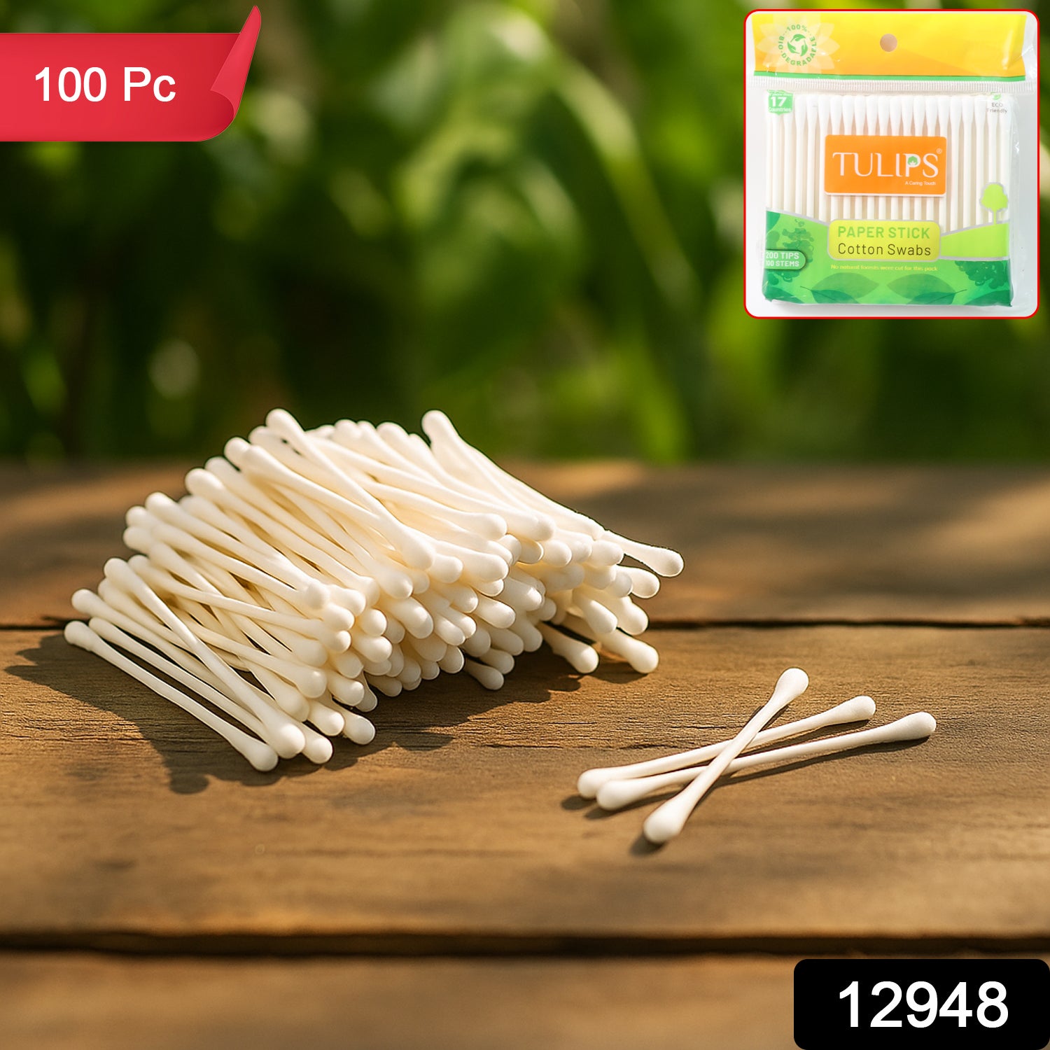 Paper-stick Cotton Swabs - (100 Pc  Set)
