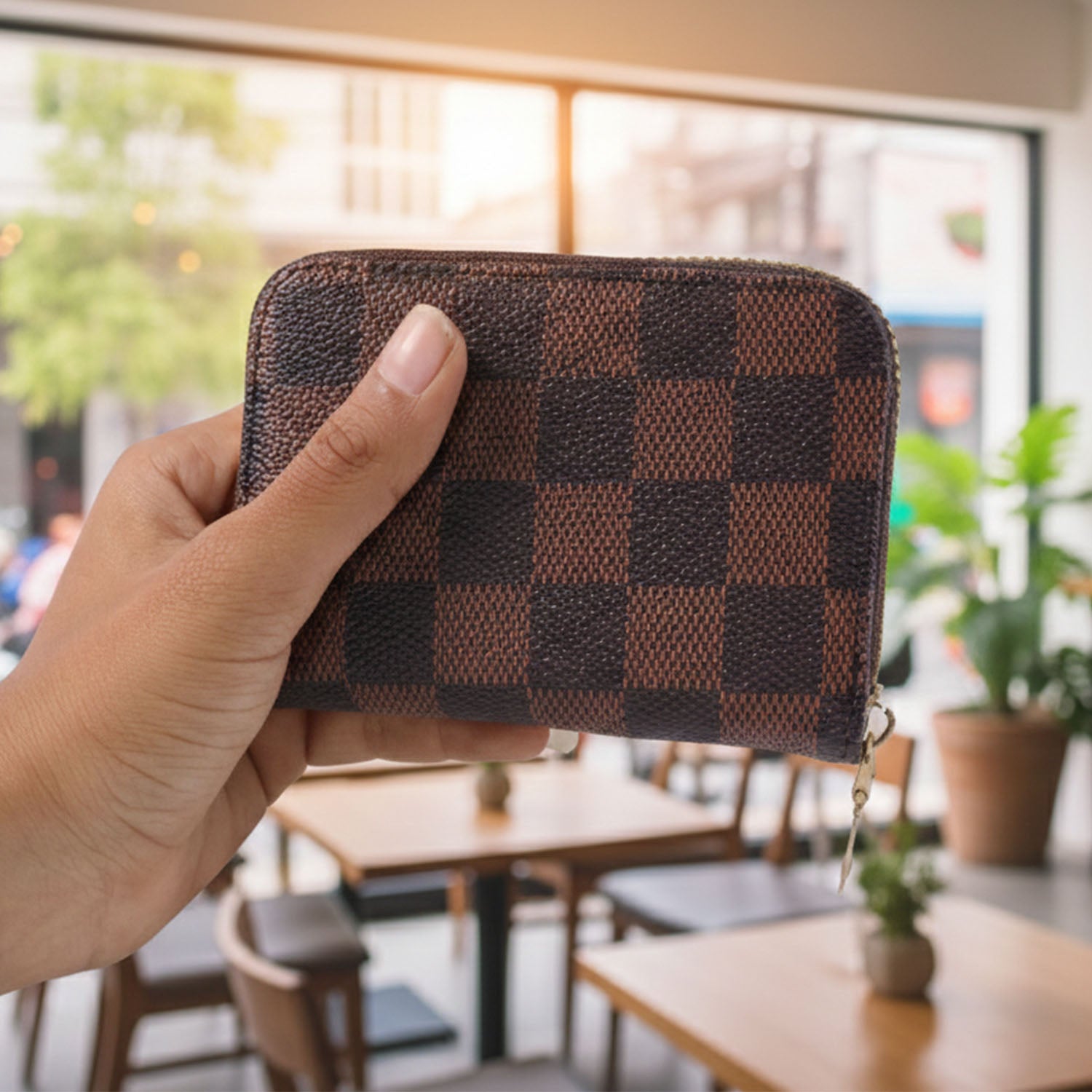 Zip Card Holder Wallet  Multi Card Organizer Case (1 Pc)