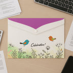 Mix Design A4 Printed Document Folder With Decorative Button Closure (1 Pc)