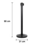 Heavy Duty Retractable Belt Crowd Control Pole With Sturdy Base  1 Pc