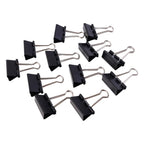 Medium Size Heavy-duty Black Binder Clips Set (32 Mm 12 Pc)