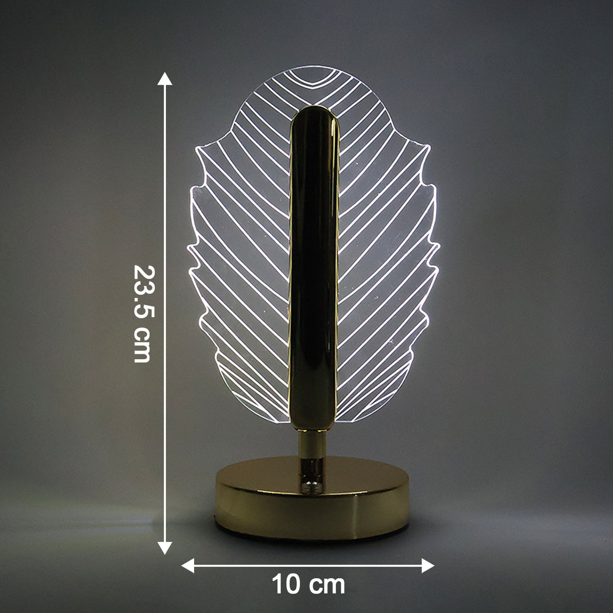 Premium Leaf Shape Crystal Table Lamp (1 Pc)