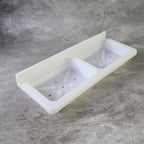 Wall Mounted Double Compartment Soap  Sponge Holder (1 Pc)