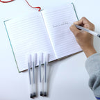 Transparent Smooth Writing Black Gel Pens Set Of 6 Pieces