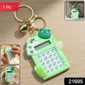 Cute Frog Cartoon Calculator Keychain With Mini Digital Display (1 Pc)