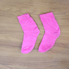 Soft Cotton Pink Socks For Women (1 Set)