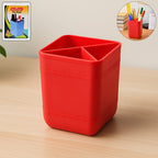 Officemate Pen Stand  Tri-section Desk Organizer Stationery Pens Office Supplies