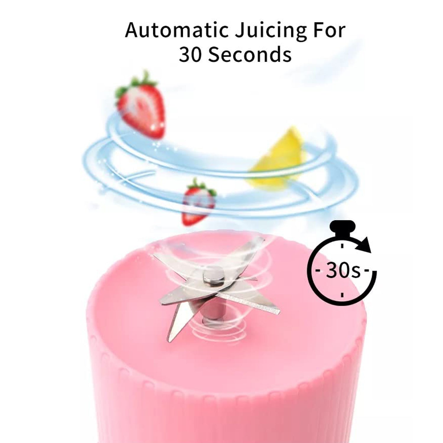 5334a Blender Portable Juicer For Smoothie  Juice  Vegetable Shakes With 6 Blades Wireless Charging Mini Personal Size Mixer Bottle Grinder 420 Ml Multicolor