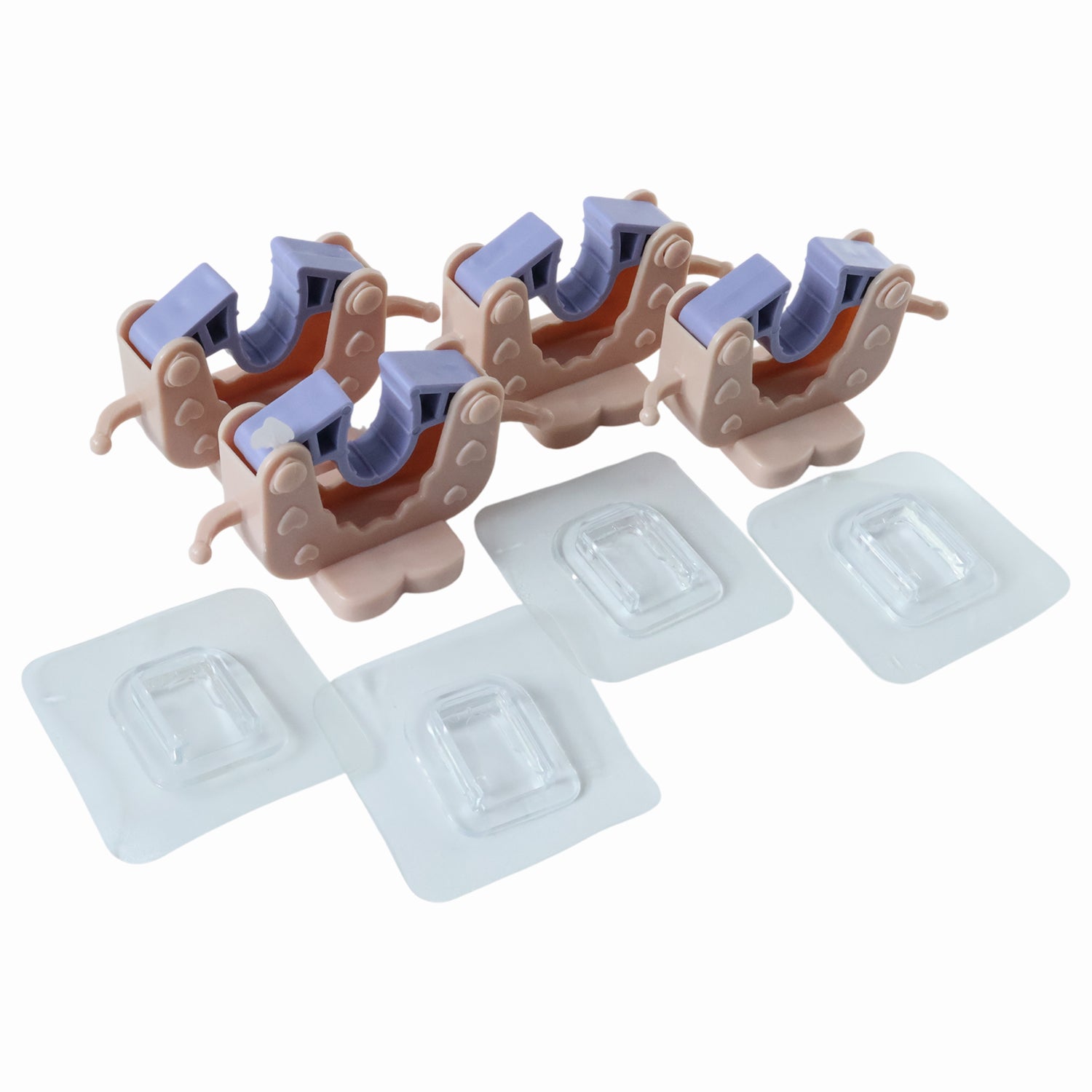 Wall Mounted Broom  Mop Holder Clips (4 Pc Set)