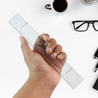 20 Cm Transparent Plastic Ruler (1 Pc)