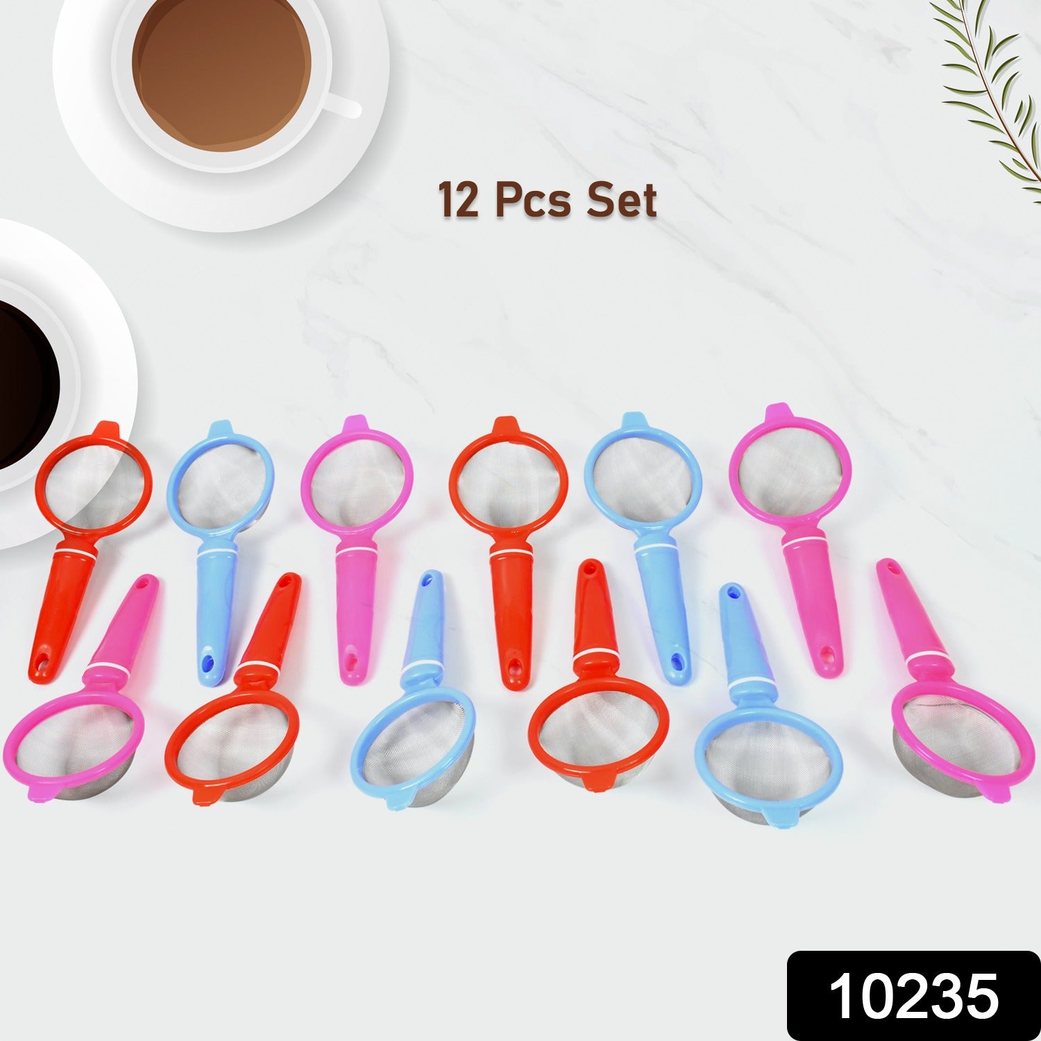 Plastic Multipurpose Tea And Coffee Strainer (Pack Of 12 Pcs)
