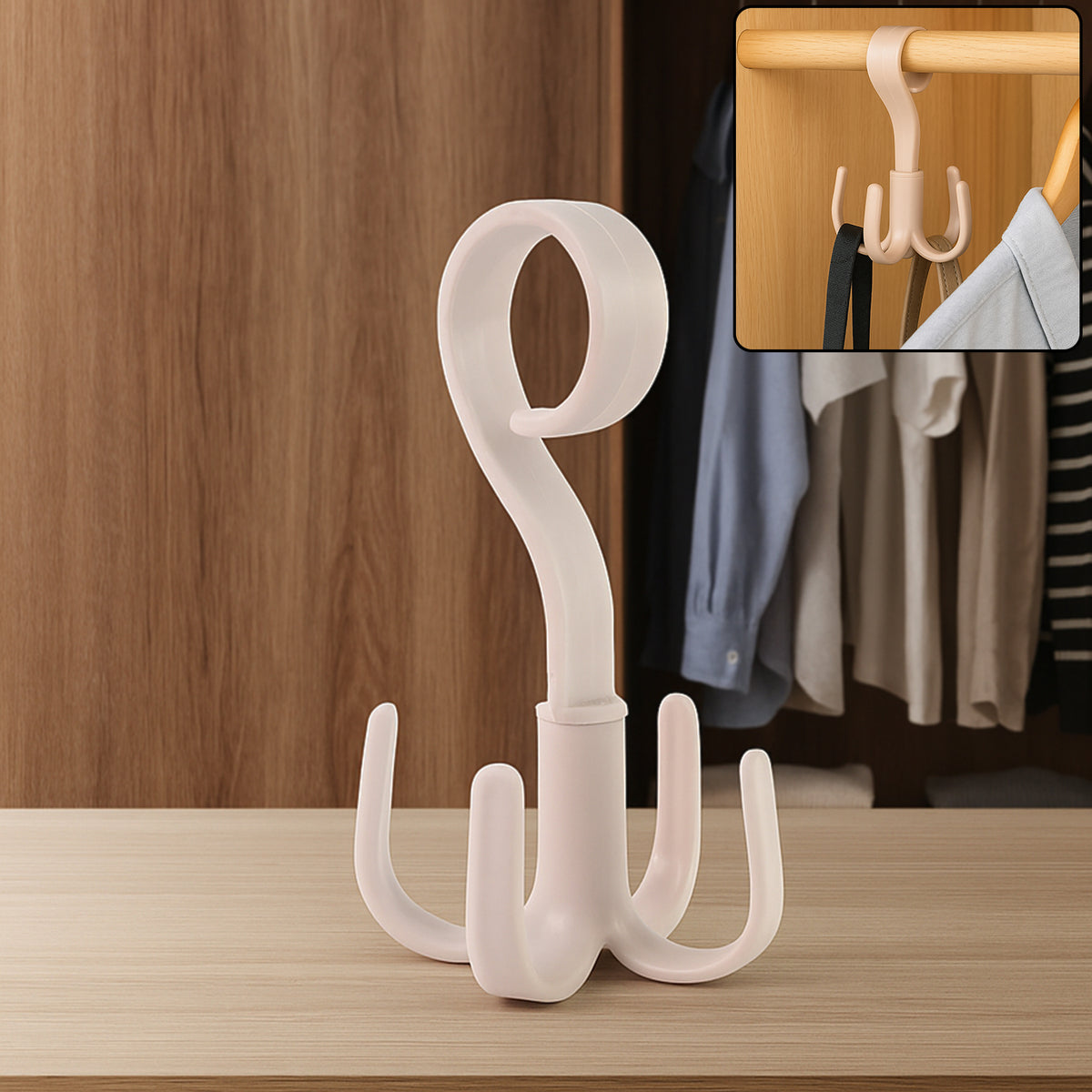 360 Rotating Multipurpose Hook Hanger (1 Pc)