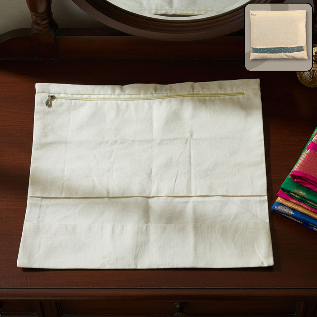 Zip Closure Saree Storage Bag (14.516.5 Cm 1 Pc)