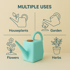2 Litre Heavy-duty Plastic Gardening Watering Can With Long Spout  Ergonomic Handle