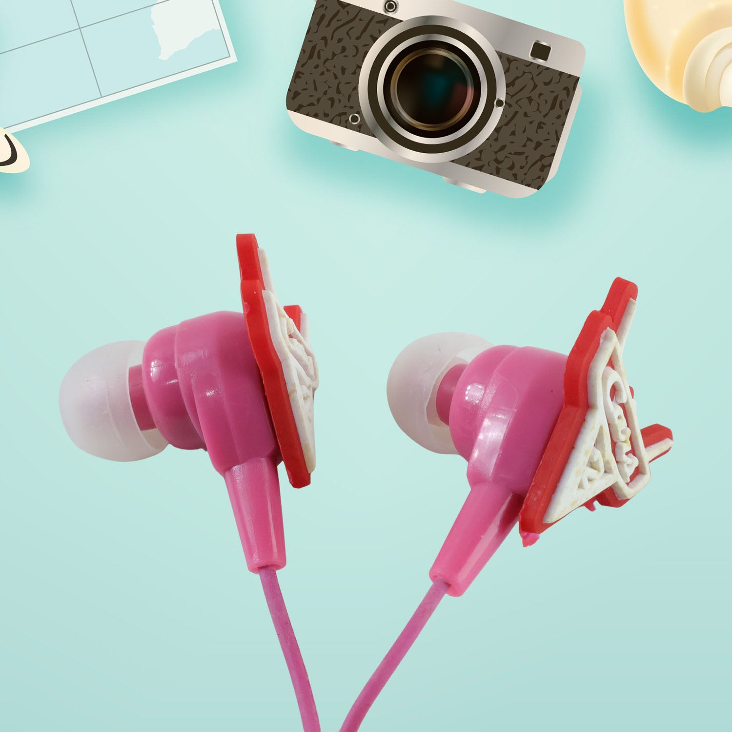 Cartoon Character Wired In-ear Earphones (1 Set)