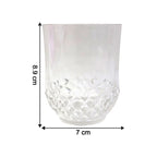 Transparent Diamond-pattern Drinking Glass Set (6 Pc Set)